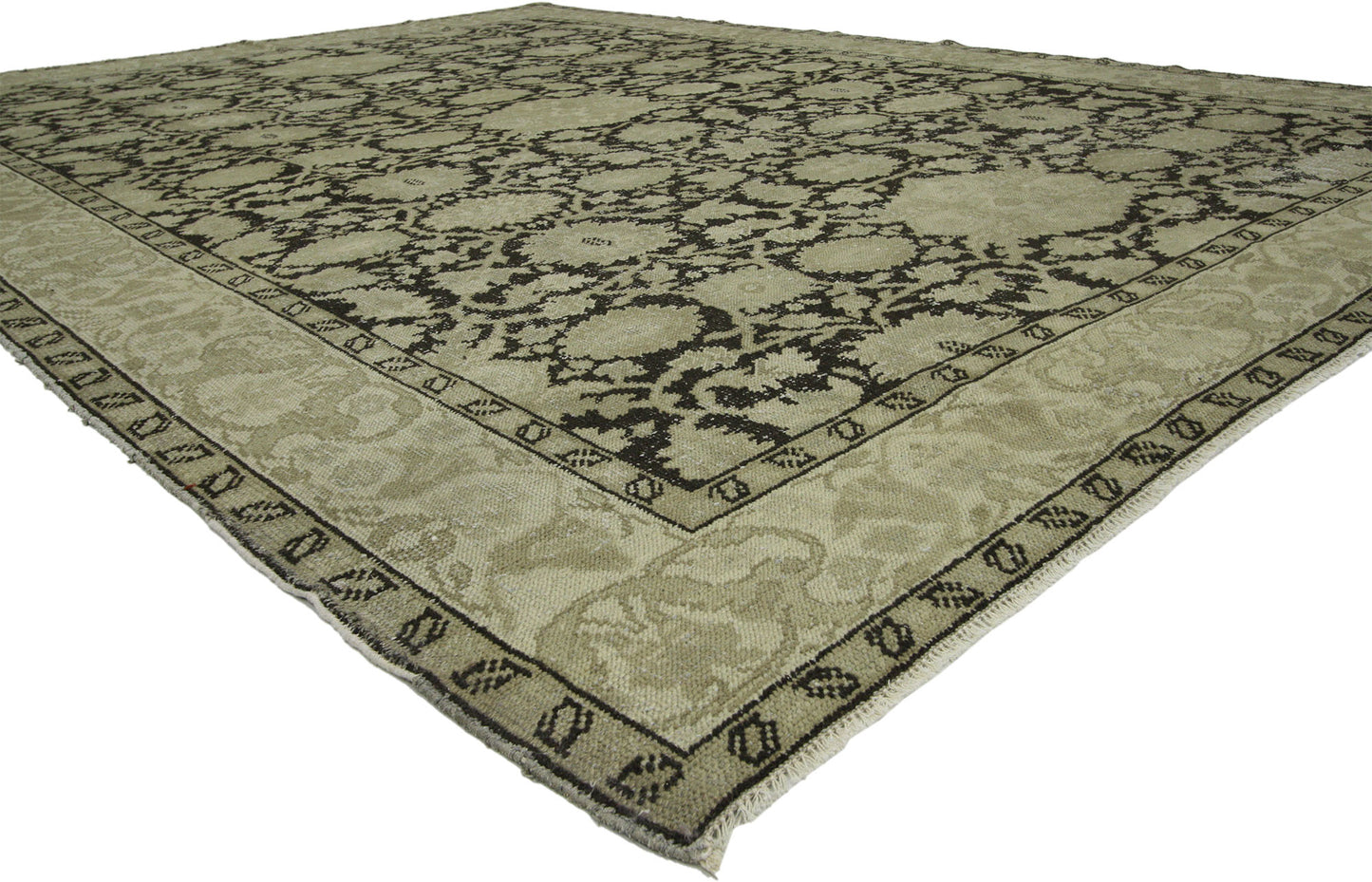 8 x 11 Distressed Antique Indian Agra Rug 74661