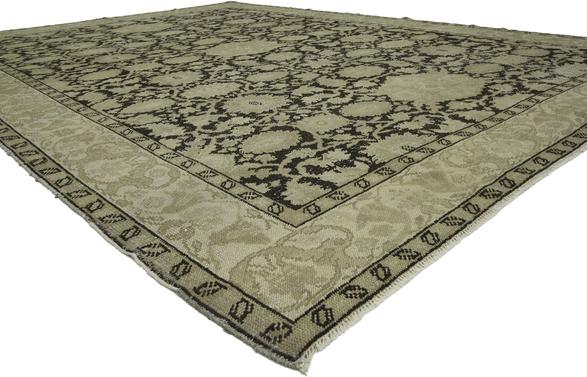 8 x 11 Distressed Antique Indian Agra Rug 74661