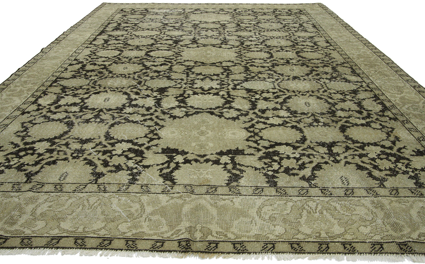 8 x 11 Distressed Antique Indian Agra Rug 74661