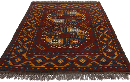 3 x 5 Vintage Afghan Rug 74663