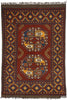 3 x 5 Vintage Afghan Rug 74664
