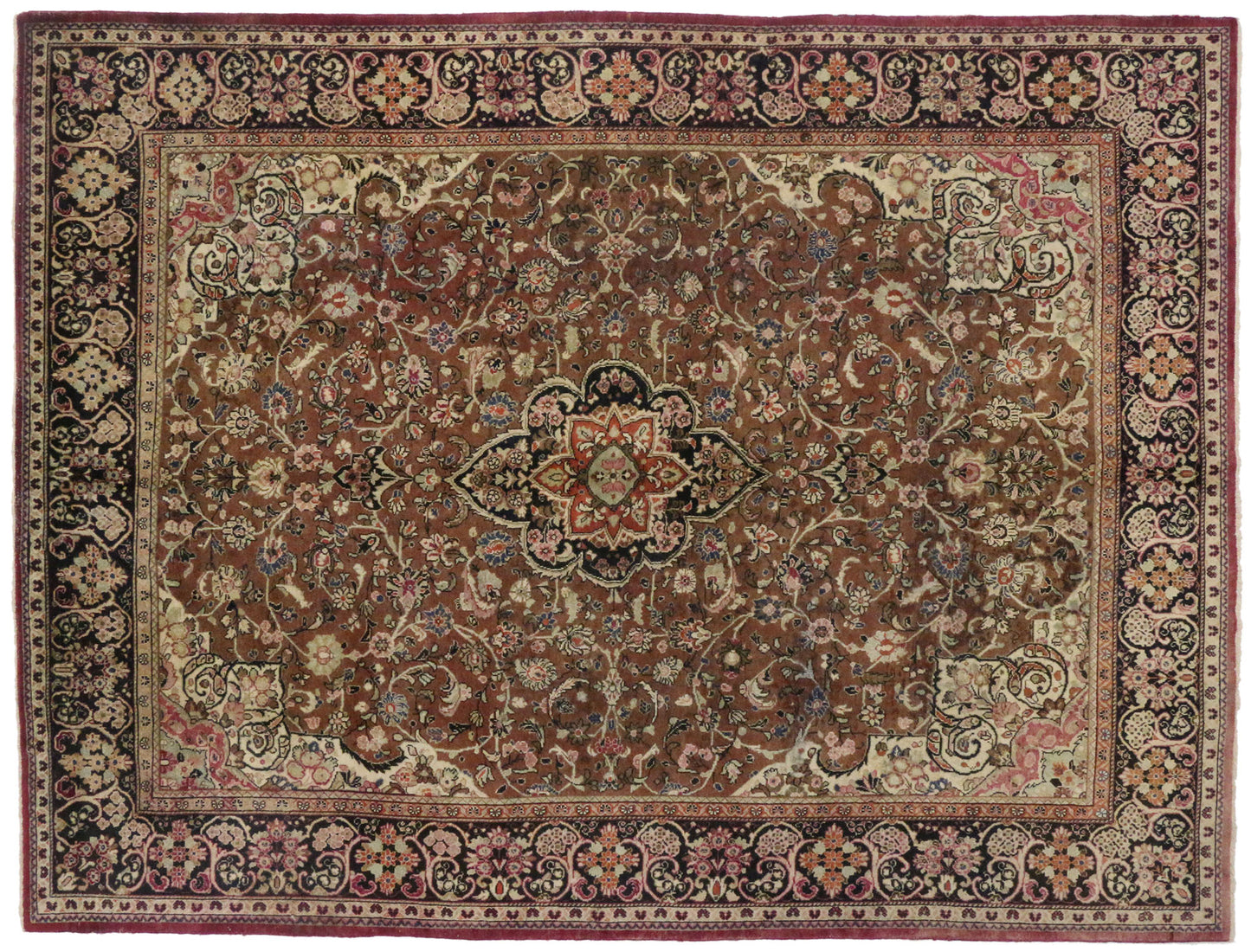 10 x 13 Antique Persian Mahal Rug 74671
