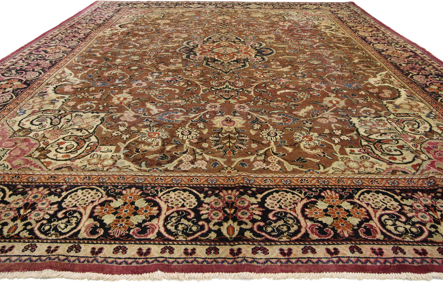 10 x 13 Antique Persian Mahal Rug 74671