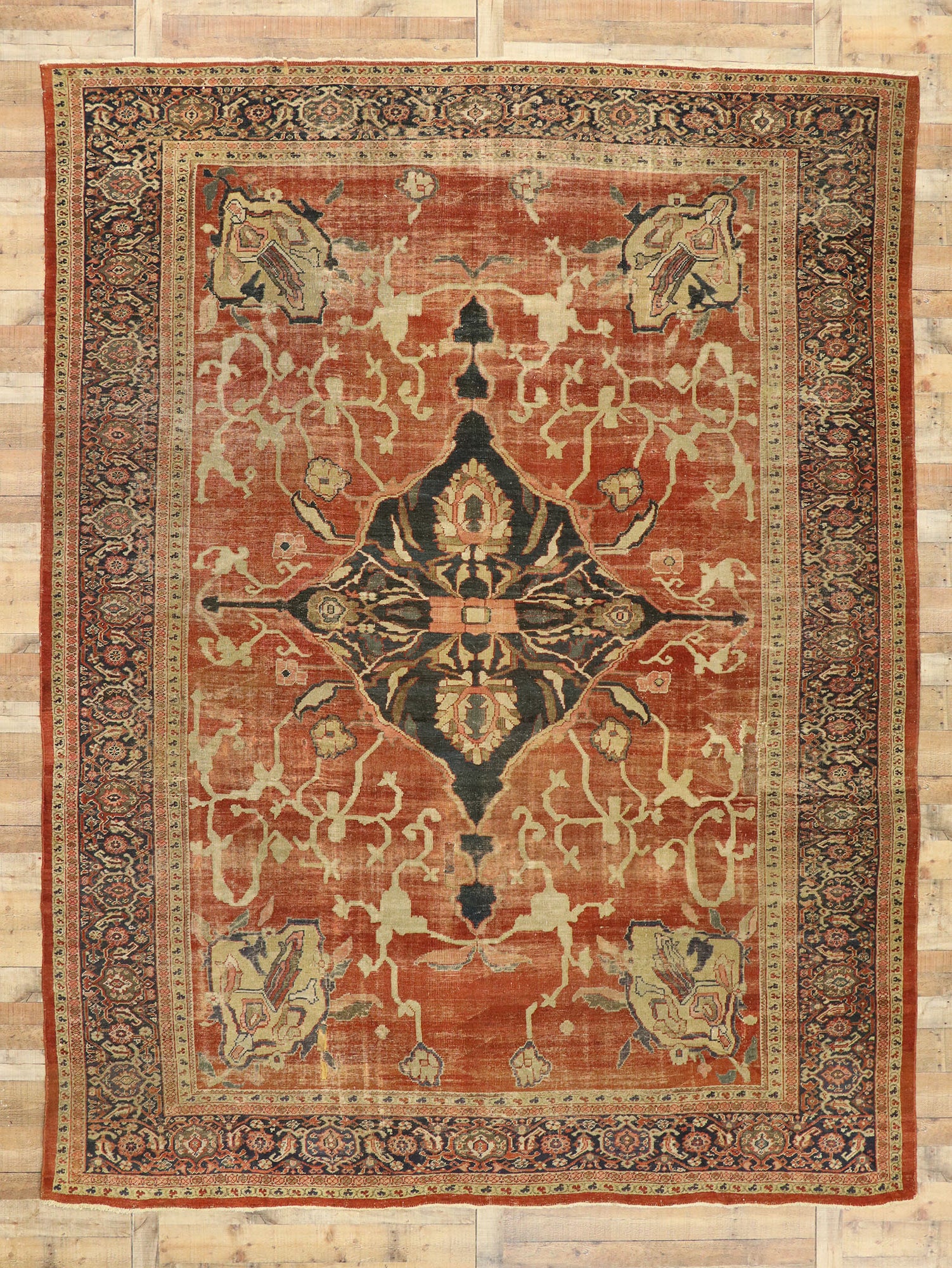10 x 13 Antique Persian Sultanabad Rug 74681