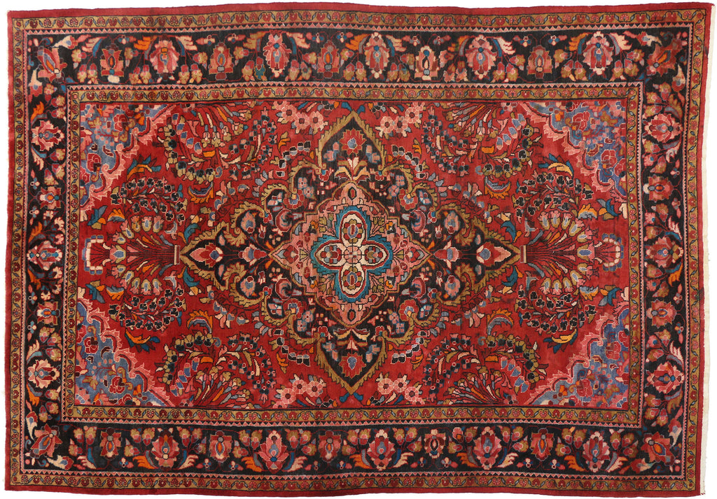 8 x 11 Vintage Hamadan Rug 74683