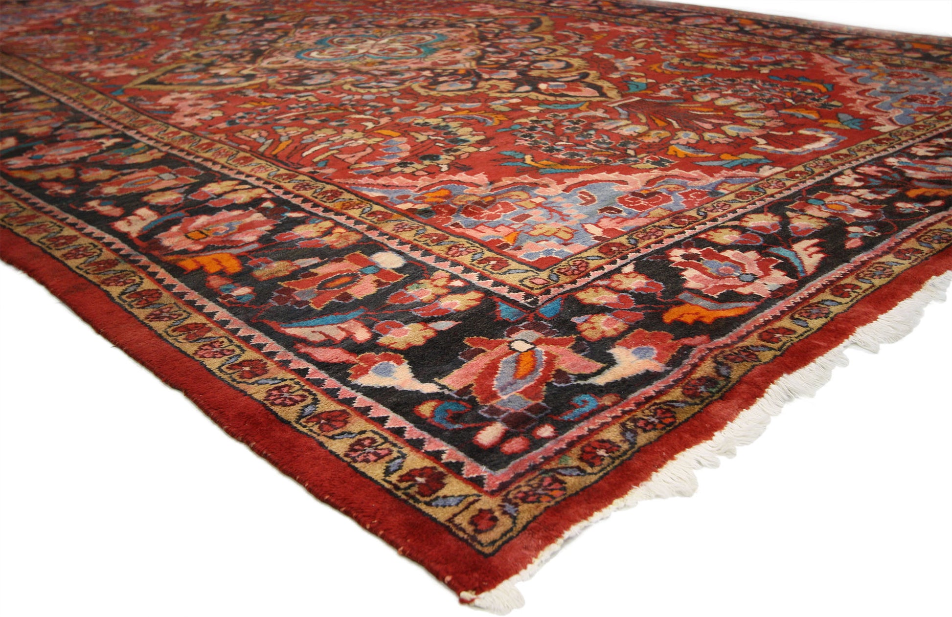 8 x 11 Vintage Hamadan Rug 74683