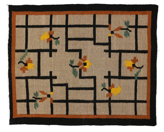 9 x 11 Vintage Swedish Kilim Rug 74685