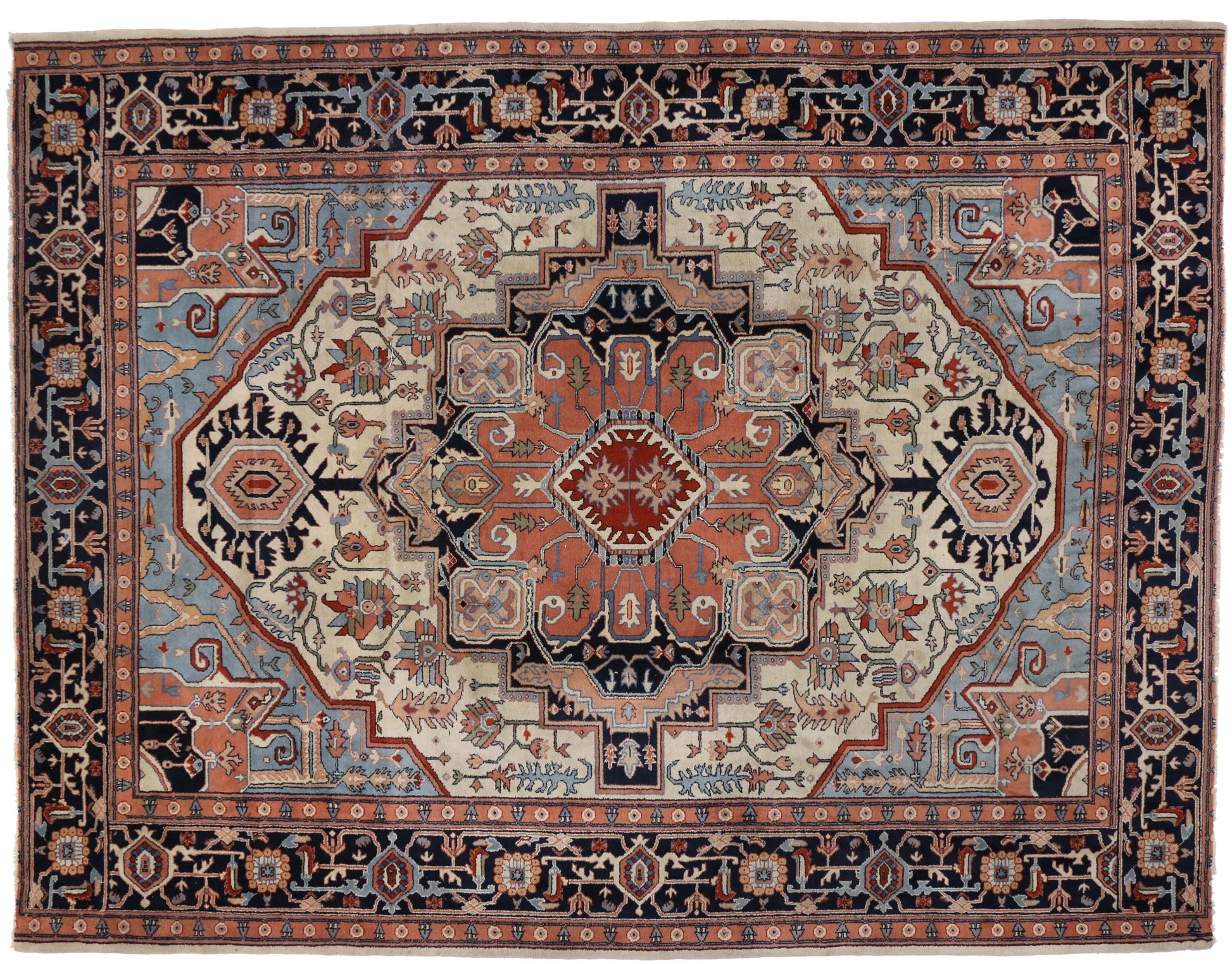 10 x 13 Antique Heriz Rug 74686