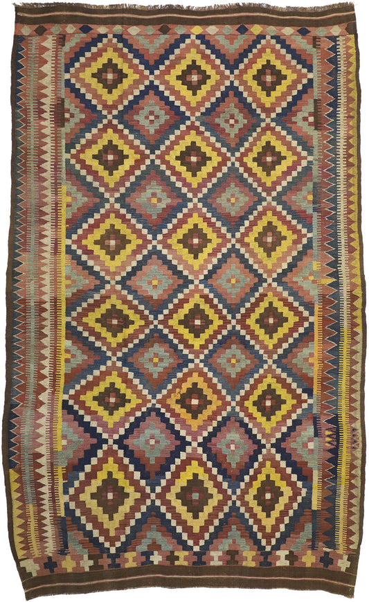 8 x 13 Vintage Afghan Kilim Rug 74692