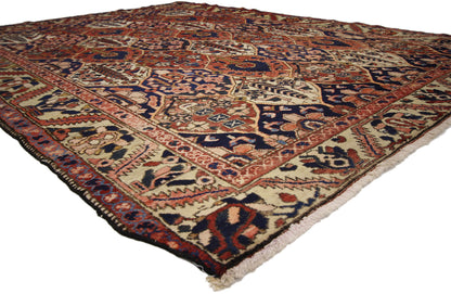 7 x 9 Vintage Persian Bakhtiari Rug 74697