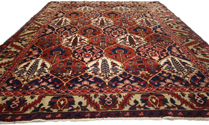 7 x 9 Vintage Persian Bakhtiari Rug 74697