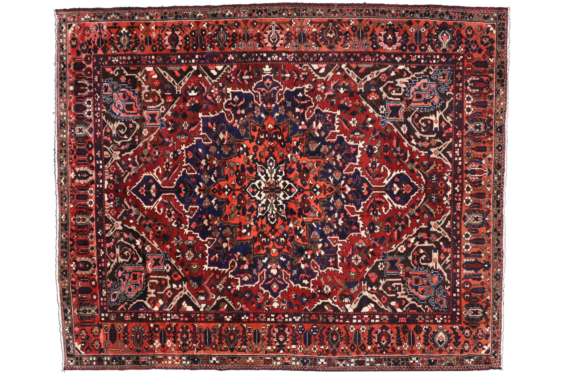 10 x 13 Antique Persian Bakhtiari Rug 74699