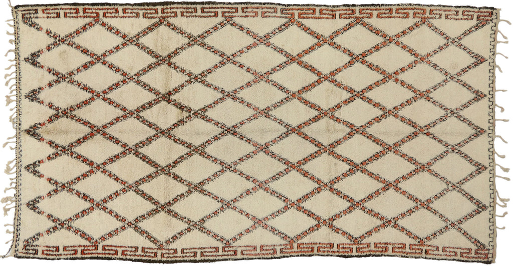7 x 13 Vintage Moroccan Beni Ourain Rug 74727