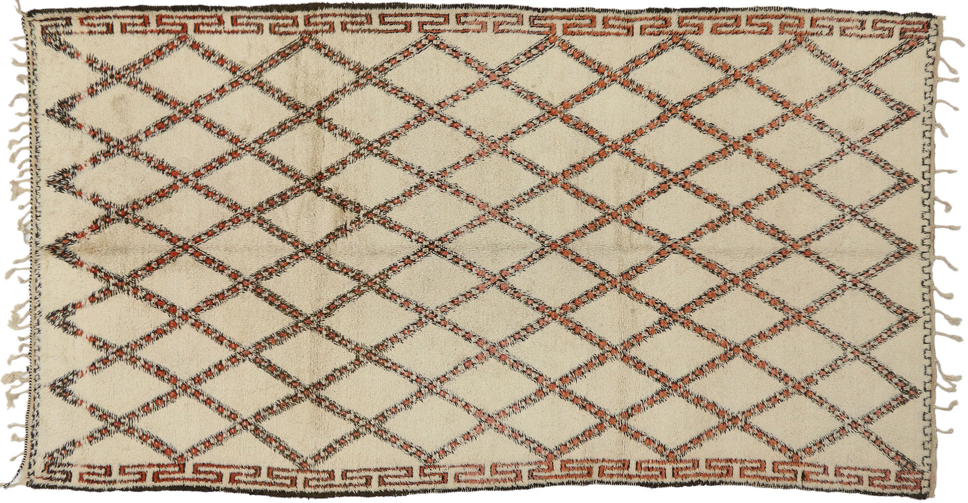 7 x 13 Vintage Moroccan Beni Ourain Rug 74727