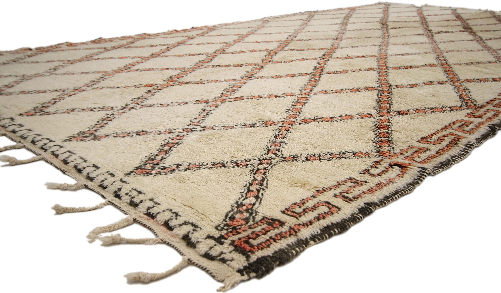 7 x 13 Vintage Moroccan Beni Ourain Rug 74727