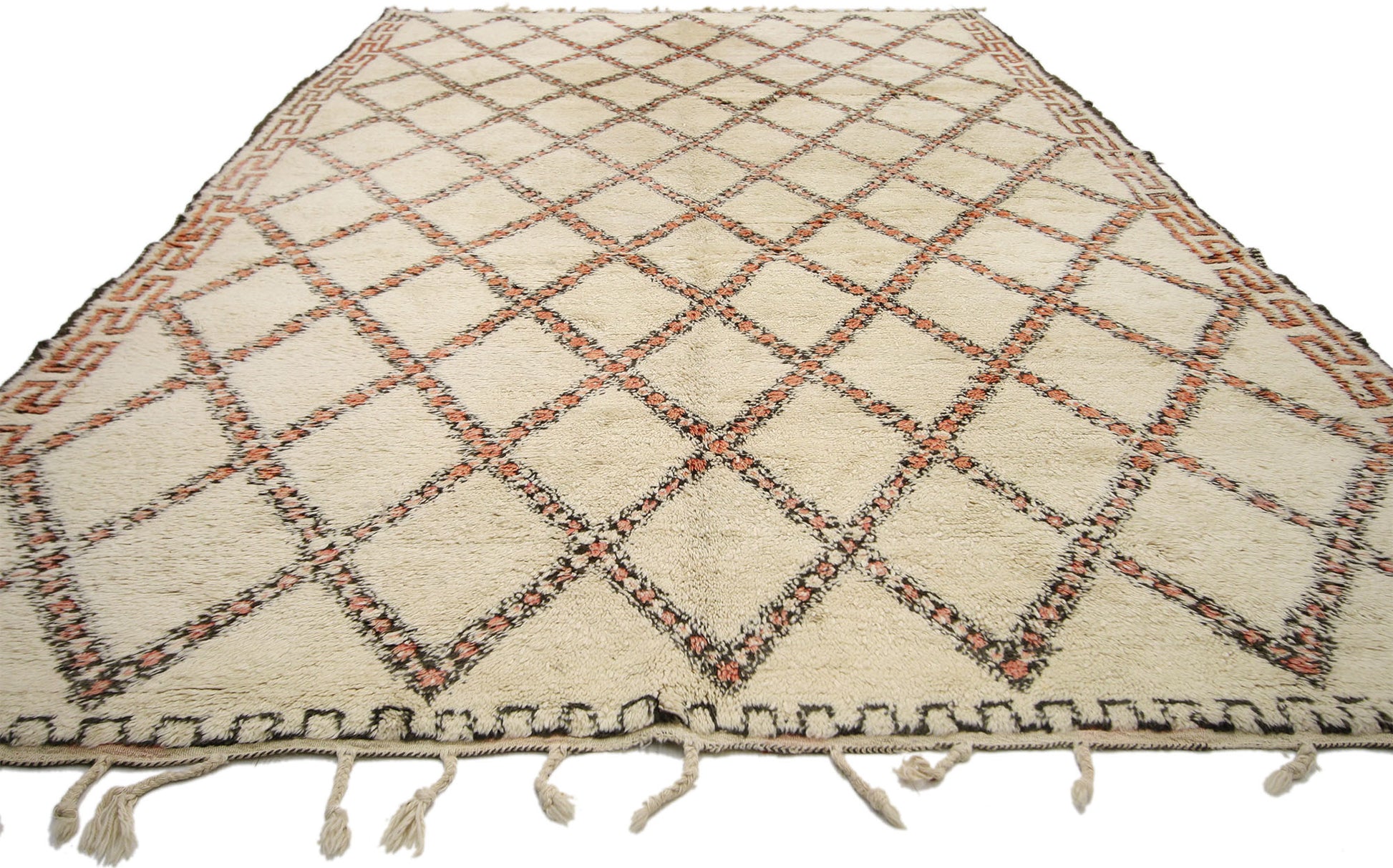 7 x 13 Vintage Moroccan Beni Ourain Rug 74727