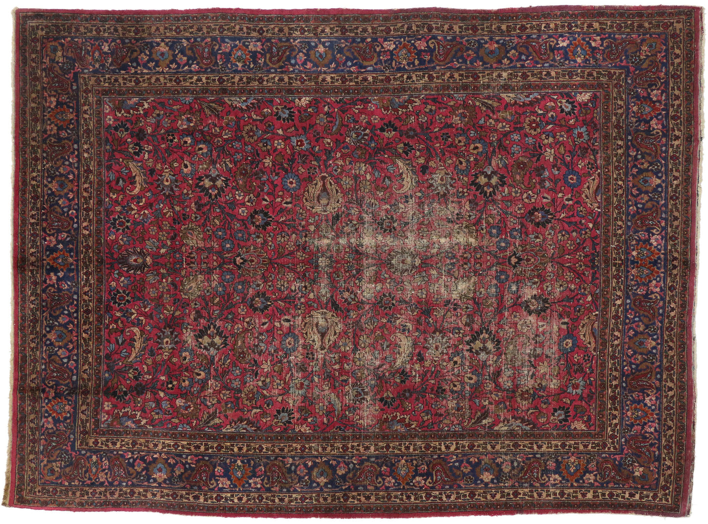 9 x 12 Vintage Mashad Rug 74738