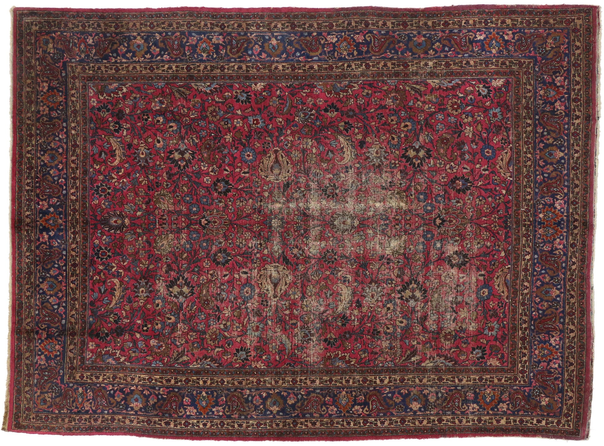9 x 12 Vintage Mashad Rug 74738