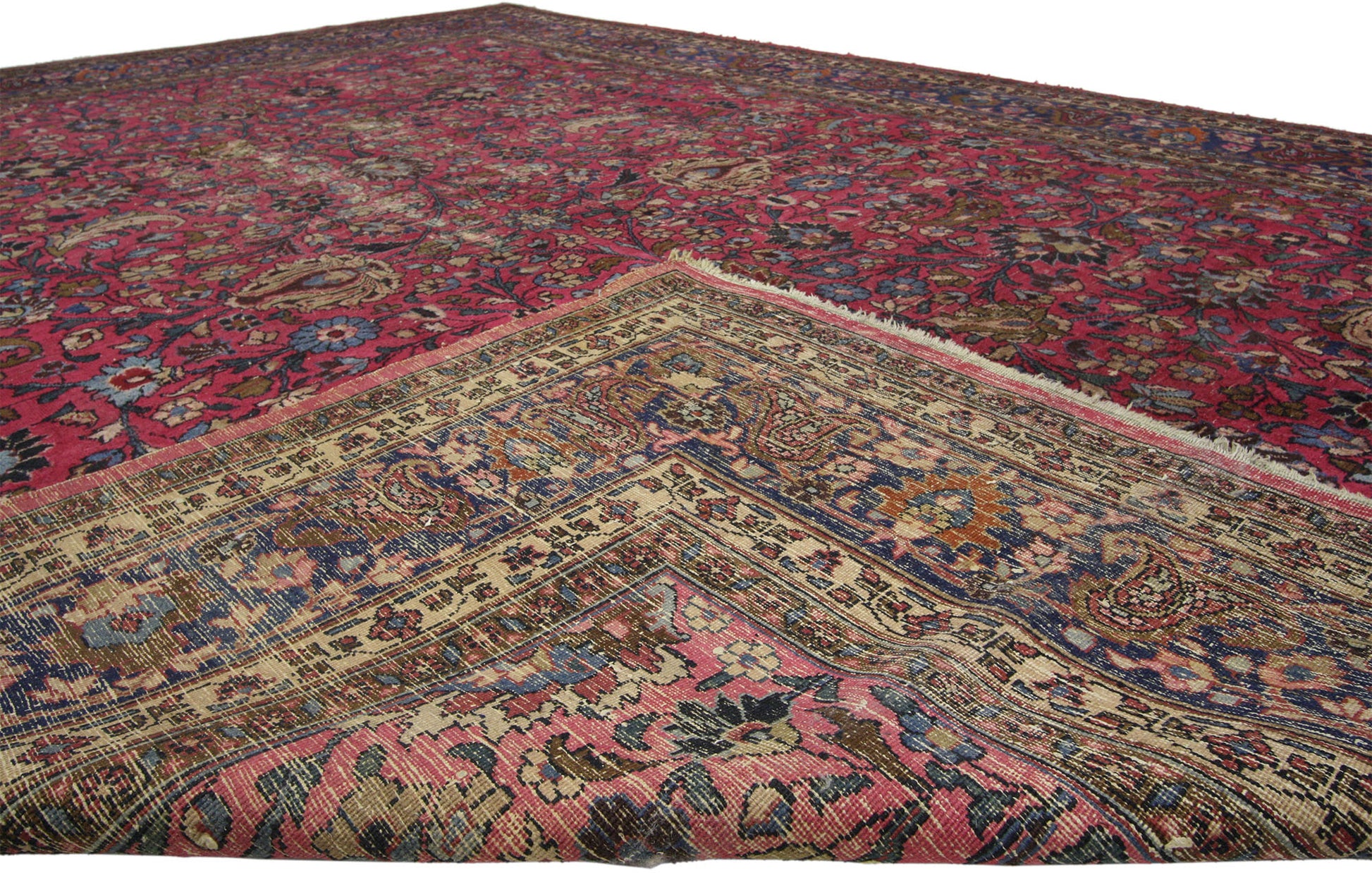 9 x 12 Vintage Mashad Rug 74738