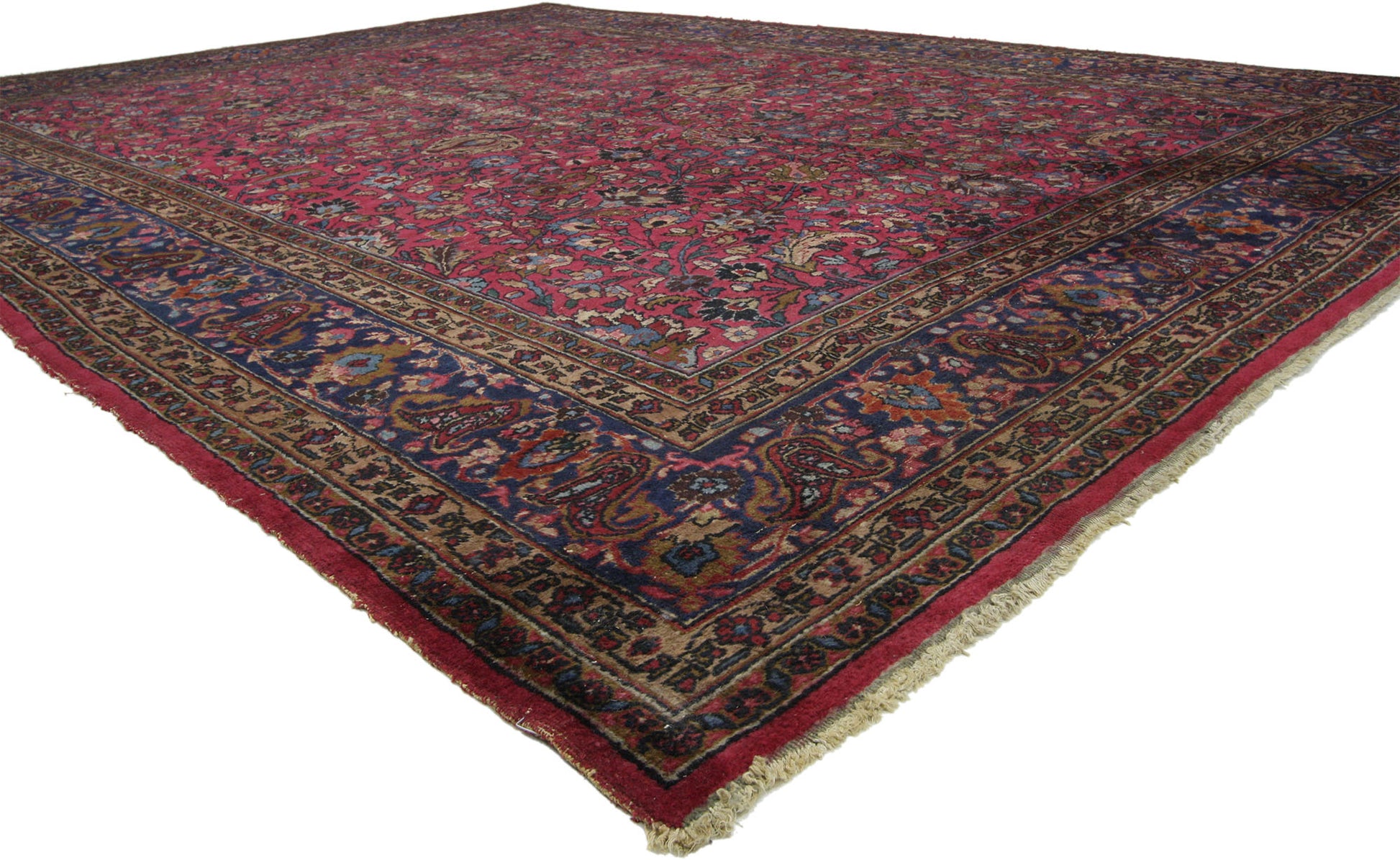 9 x 12 Vintage Mashad Rug 74738