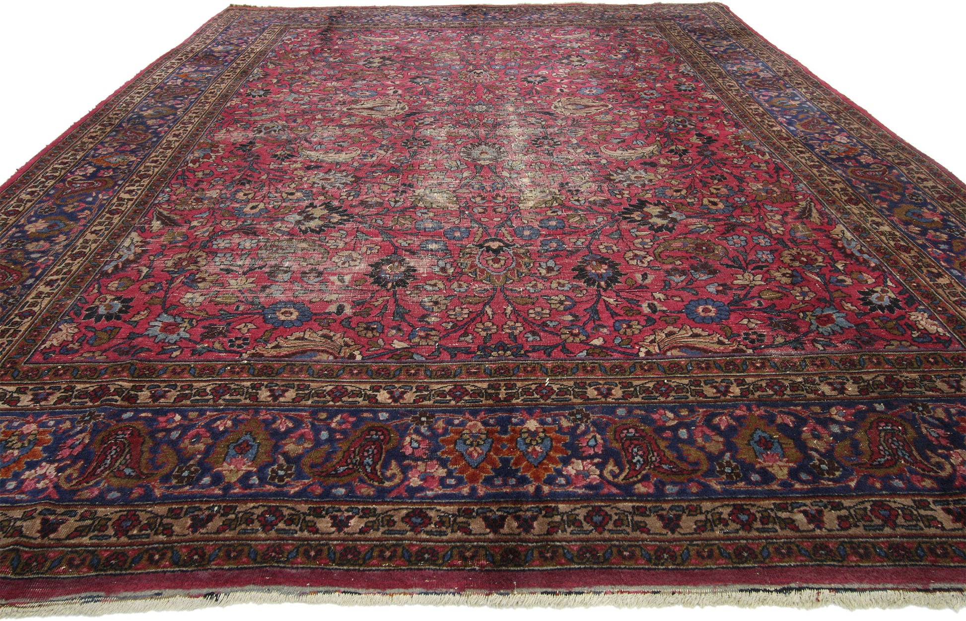 9 x 12 Vintage Mashad Rug 74738