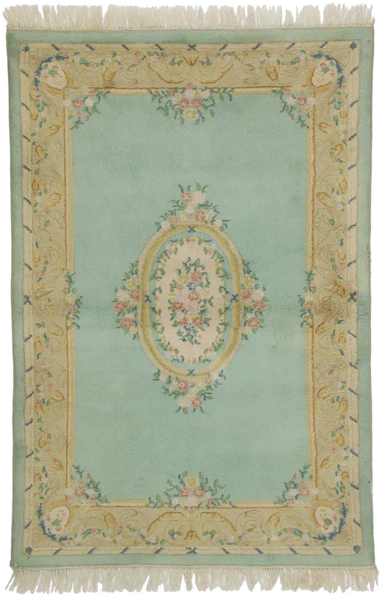 4 x 6 Vintage Indian Rug 74741