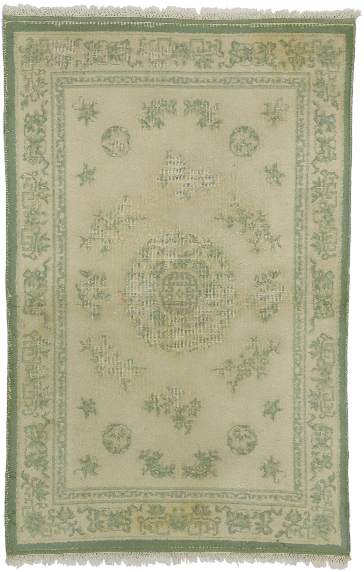 4 x 6 Vintage Indian Shabby Chic Rug 74742