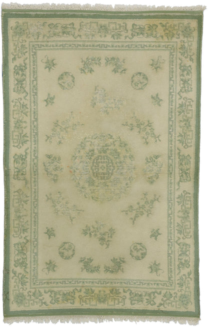 4 x 6 Vintage Indian Shabby Chic Rug 74742
