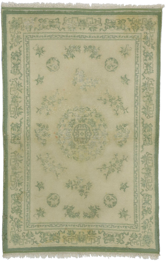 4 x 6 Vintage Indian Shabby Chic Rug 74742
