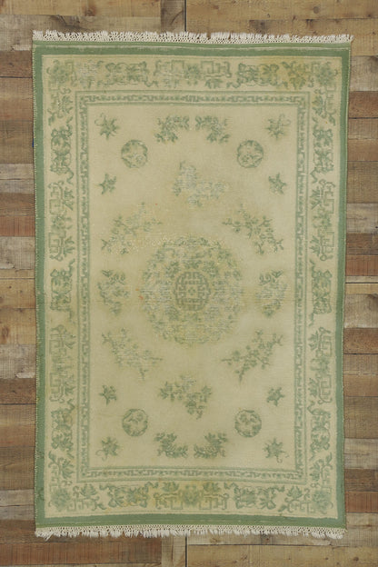 4 x 6 Vintage Indian Shabby Chic Rug 74742