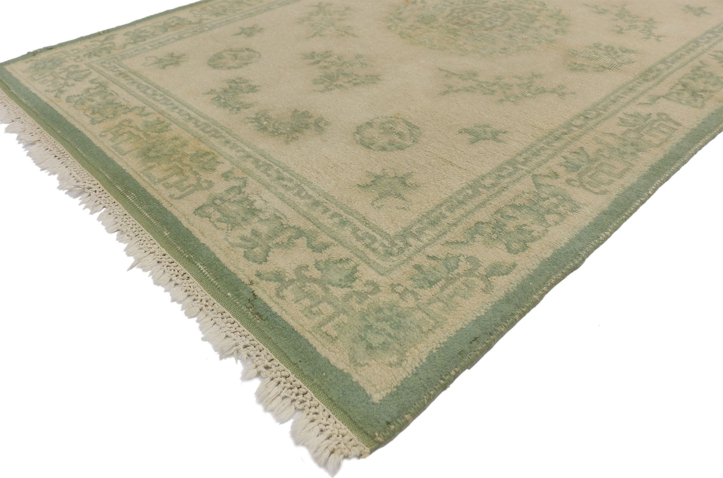 4 x 6 Vintage Indian Shabby Chic Rug 74742