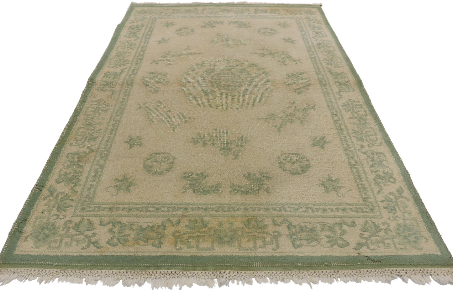 4 x 6 Vintage Indian Shabby Chic Rug 74742