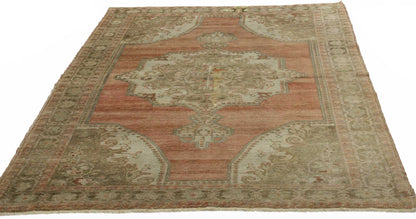 4 x 7 Vintage Turkish Oushak Rug 74743