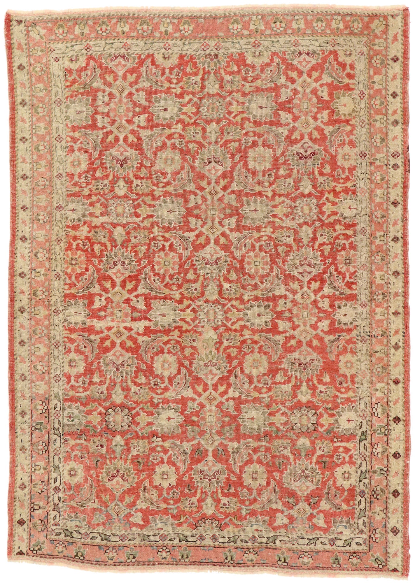 5 x 6 Vintage Turkish Oushak Rug 74744