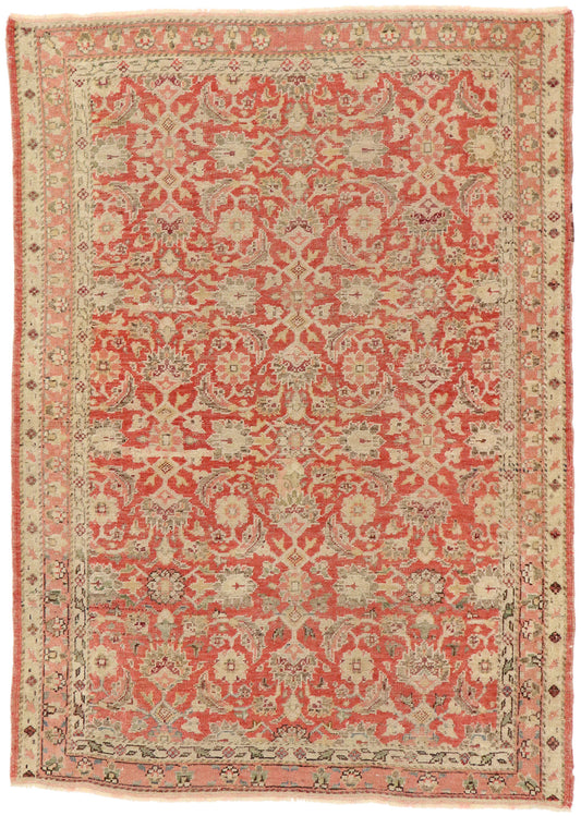 5 x 6 Vintage Turkish Oushak Rug 74744