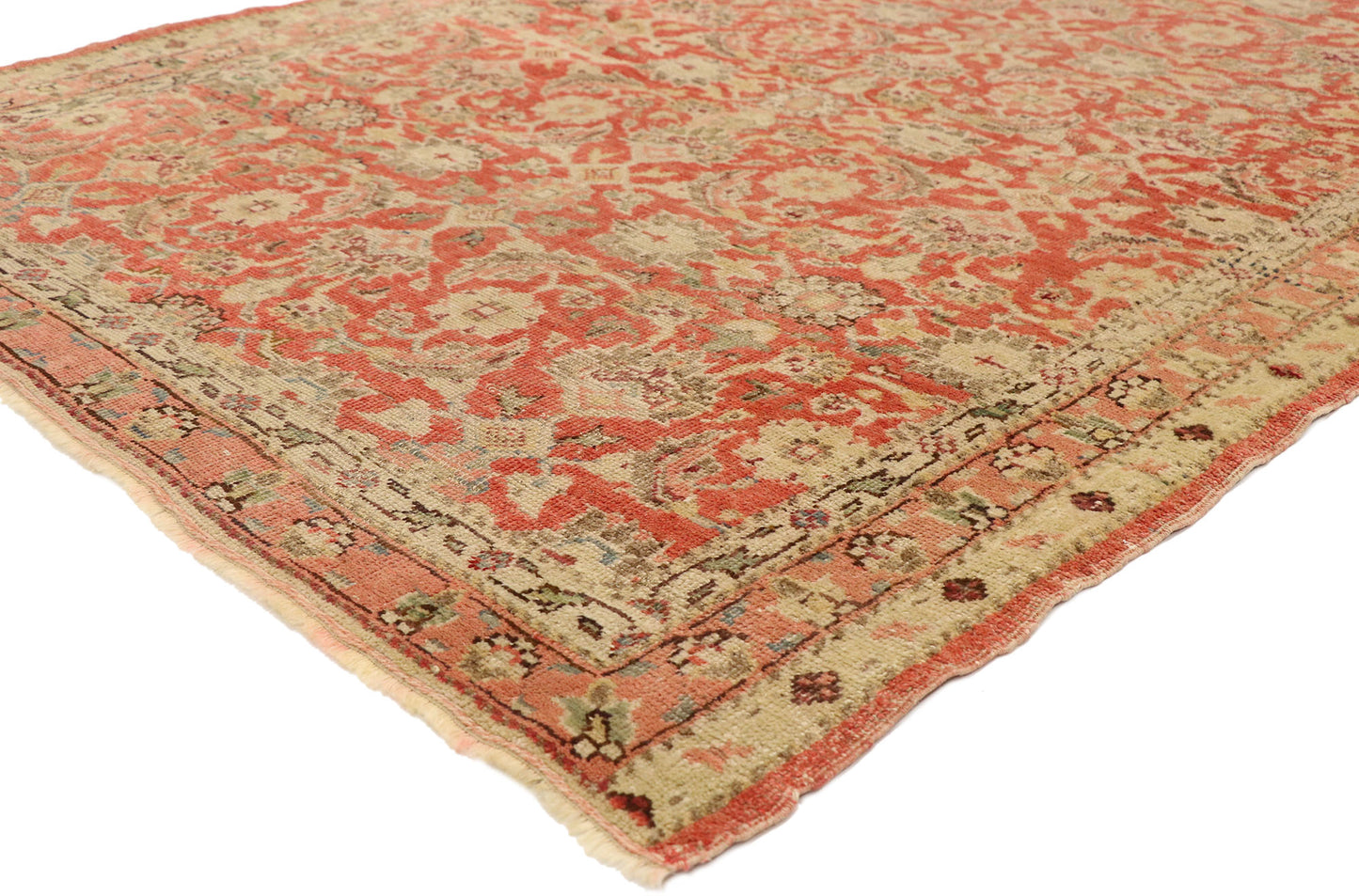 5 x 6 Vintage Turkish Oushak Rug 74744
