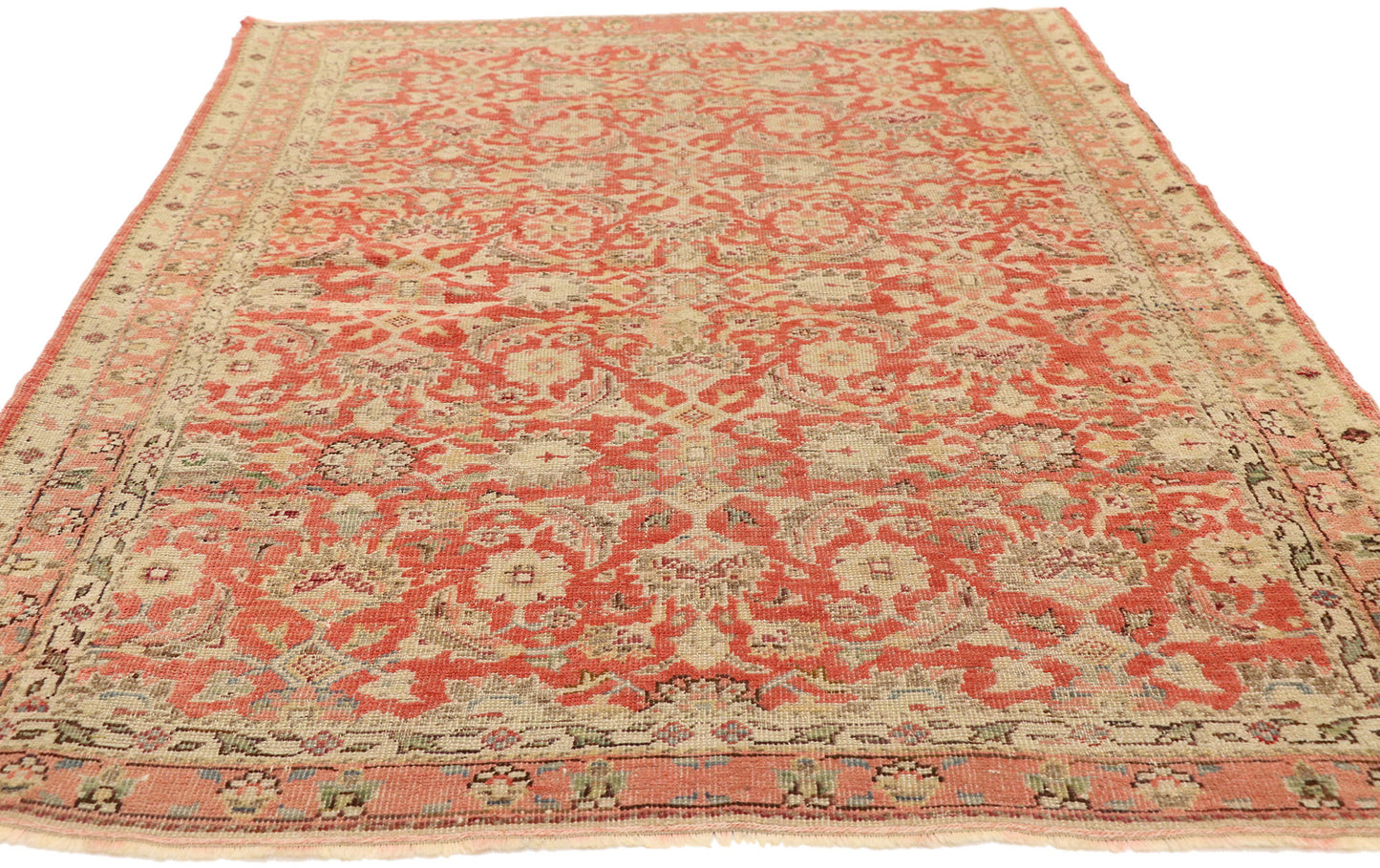 5 x 6 Vintage Turkish Oushak Rug 74744