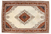 12 x 17 Vintage Ivory Indian Kerman Rug 74748