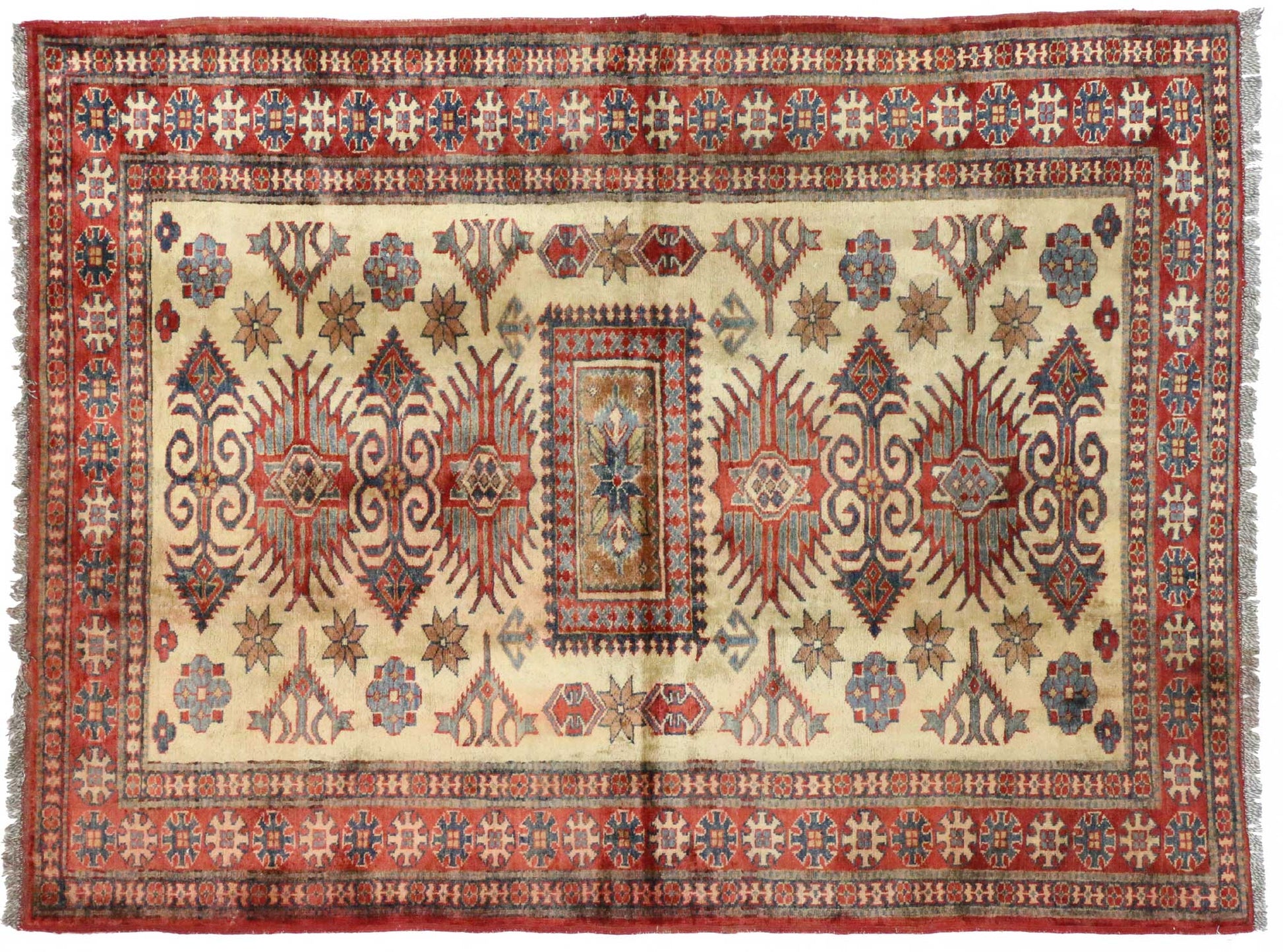 4 x 5 Vintage Turkish Oushak Rug 74751