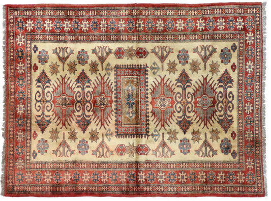 4 x 5 Vintage Turkish Oushak Rug 74751