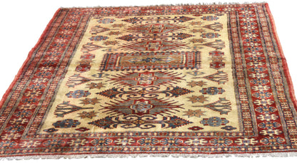 4 x 5 Vintage Turkish Oushak Rug 74751