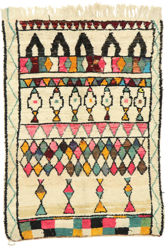 5 x 7 Vintage Moroccan Azilal Rug 74758