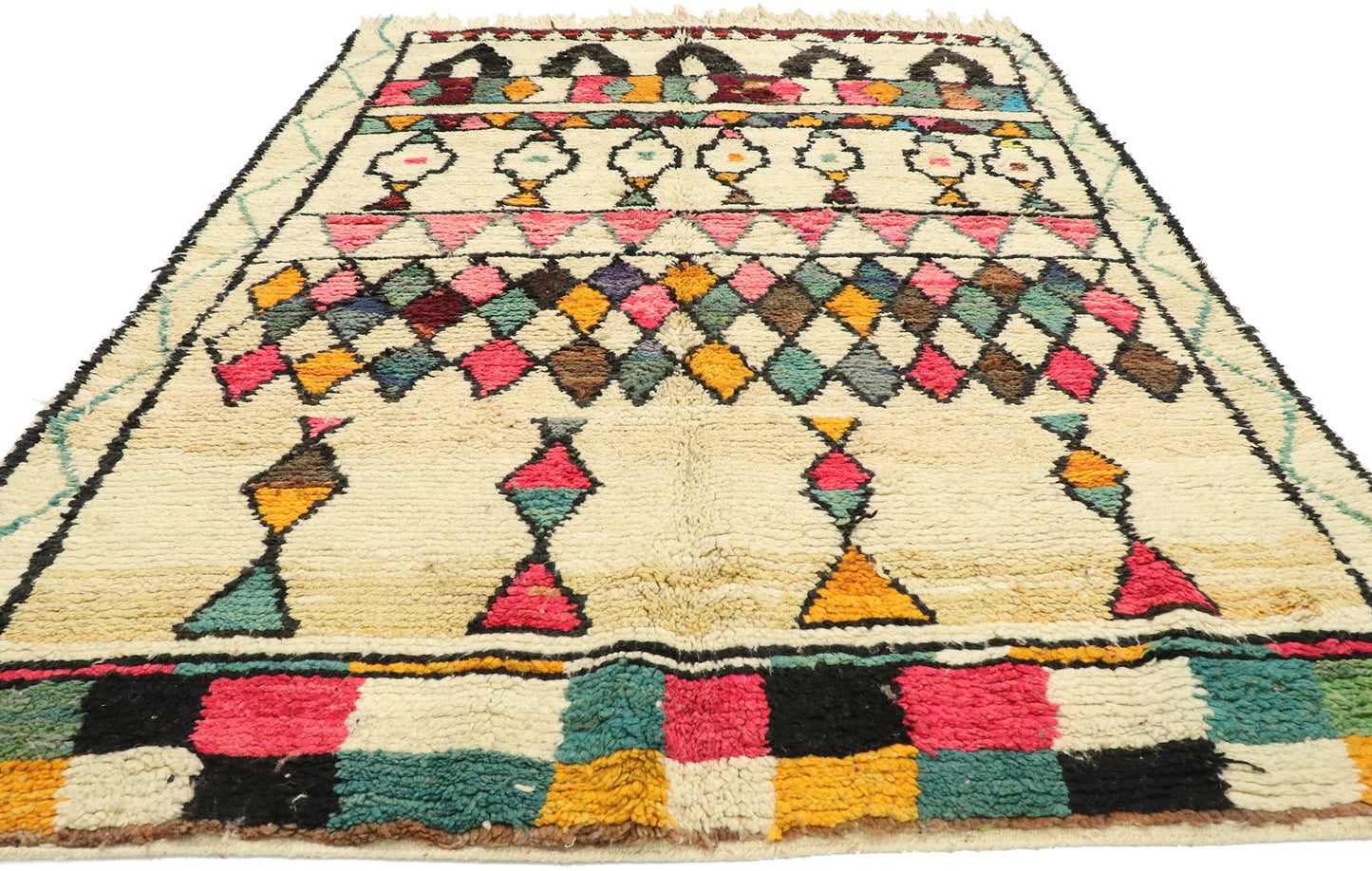 5 x 7 Vintage Moroccan Azilal Rug 74758
