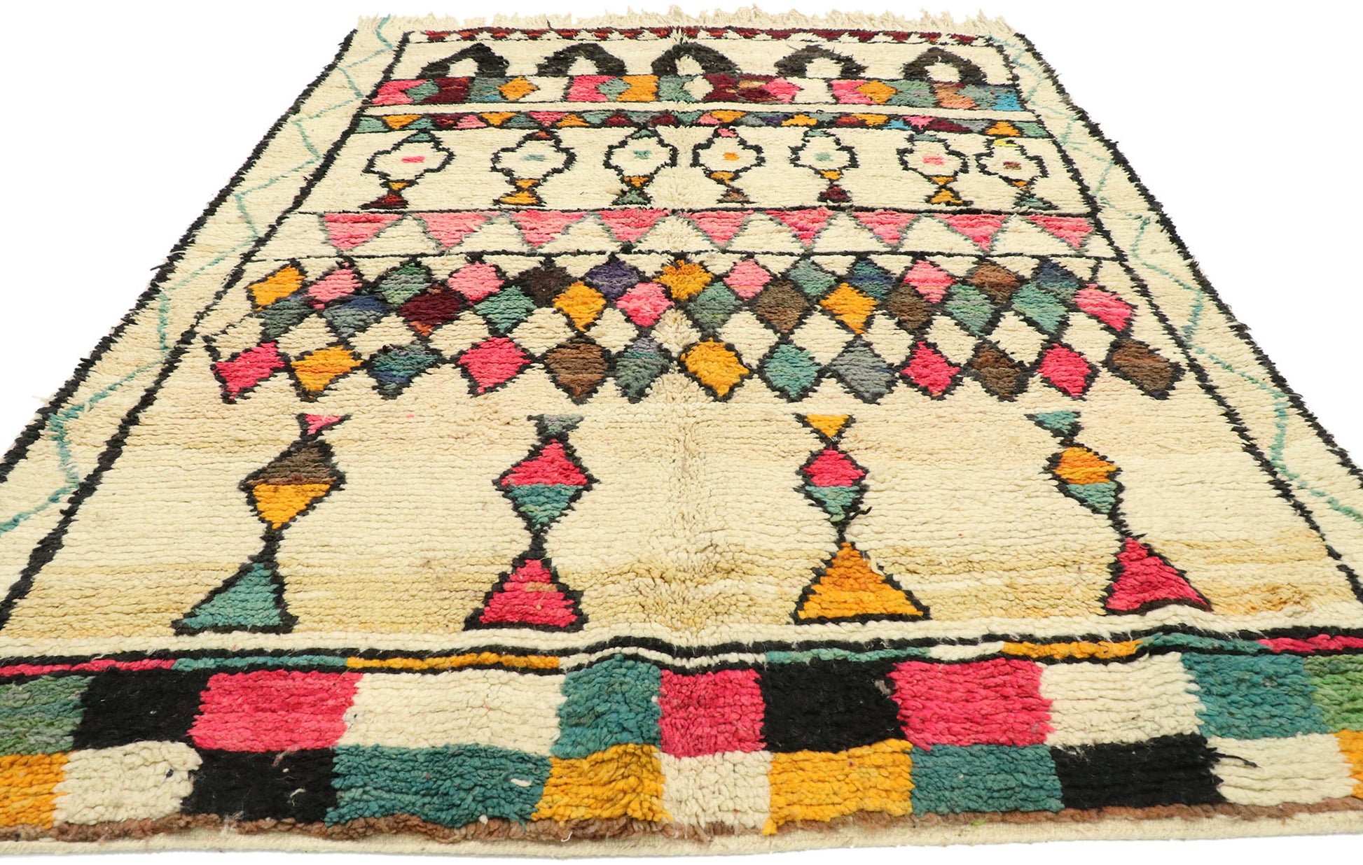 5 x 7 Vintage Moroccan Azilal Rug 74758