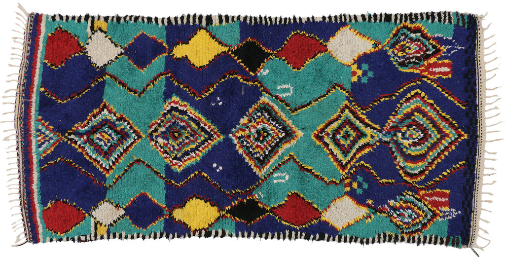 4 x 8 Vintage Moroccan Azilal Rug 74765