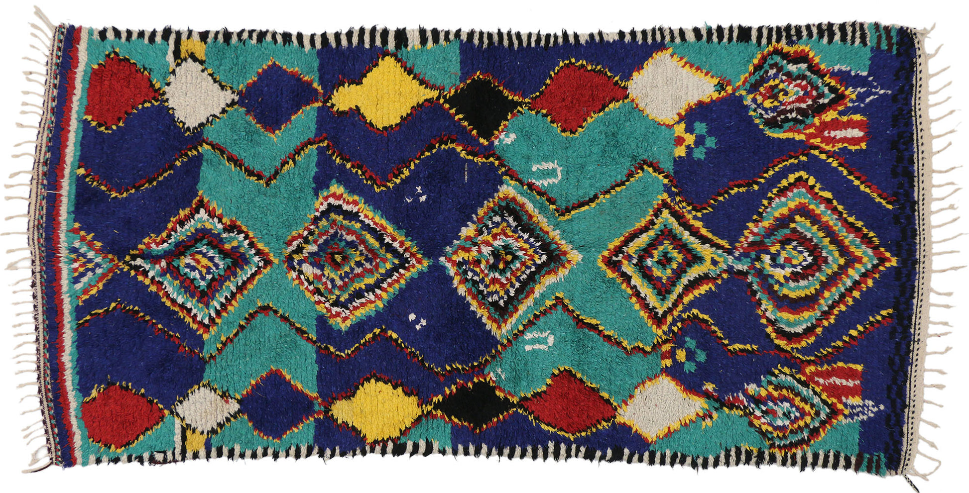 4 x 8 Vintage Moroccan Azilal Rug 74765