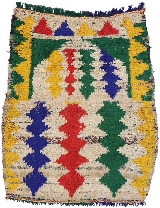 4 x 4 Vintage Moroccan Azilal Rug 74802