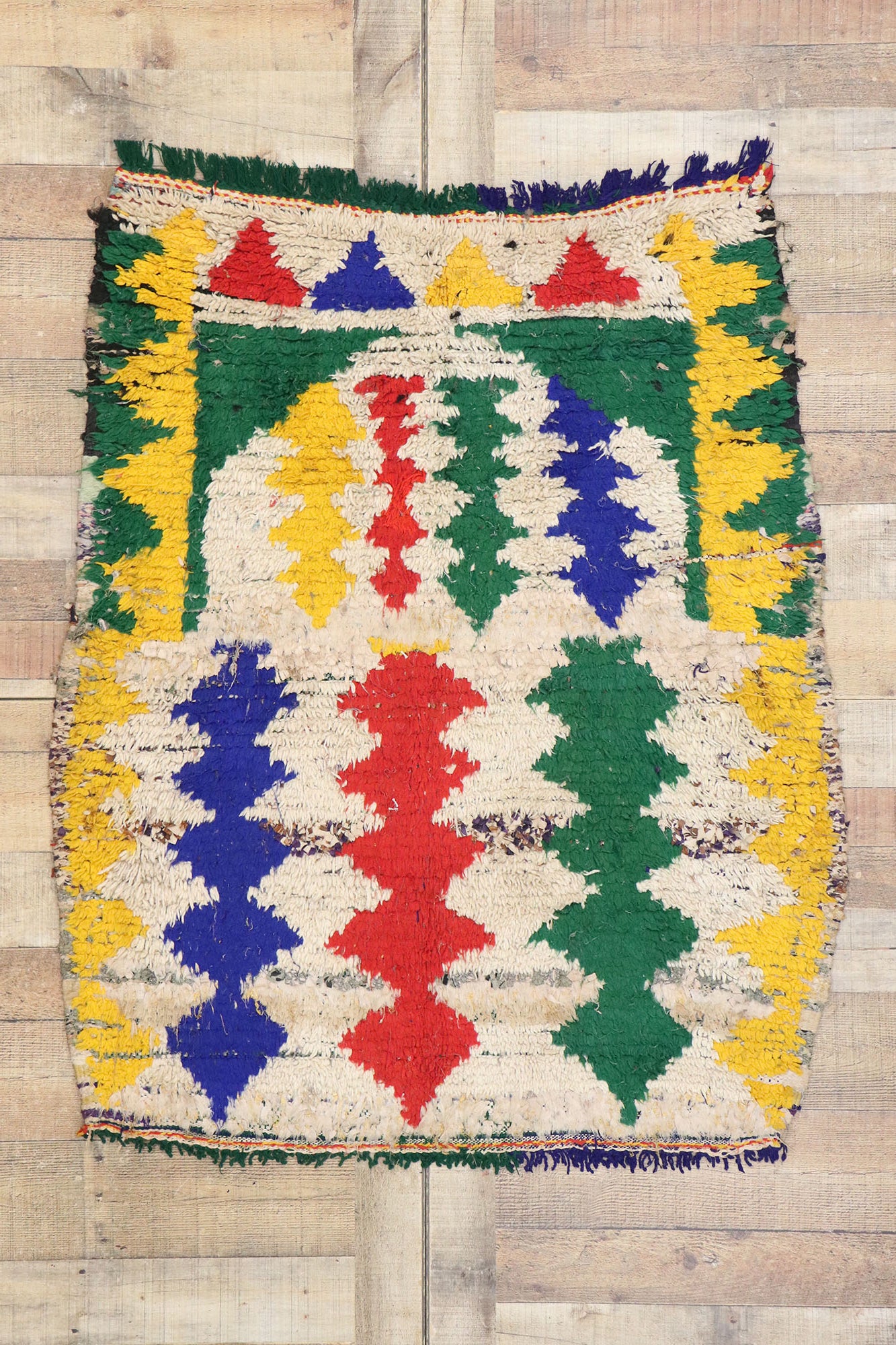 4 x 4 Vintage Moroccan Azilal Rug 74802
