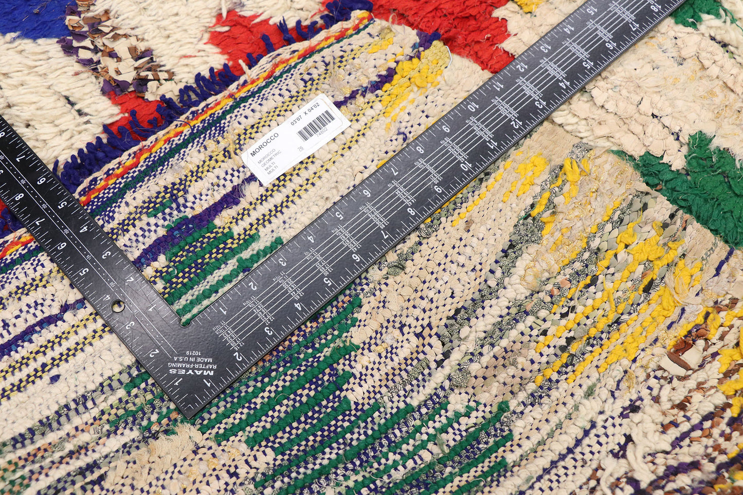 4 x 4 Vintage Moroccan Azilal Rug 74802