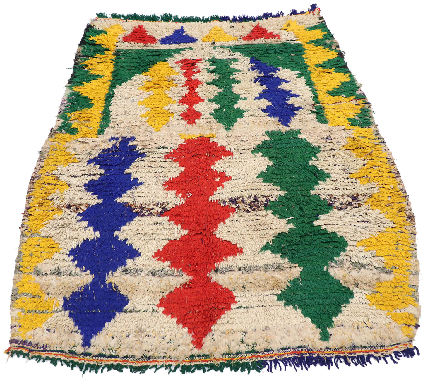 4 x 4 Vintage Moroccan Azilal Rug 74802